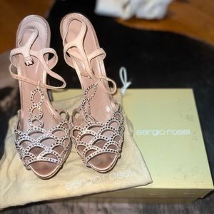 Sergio Rossi rose hold heels